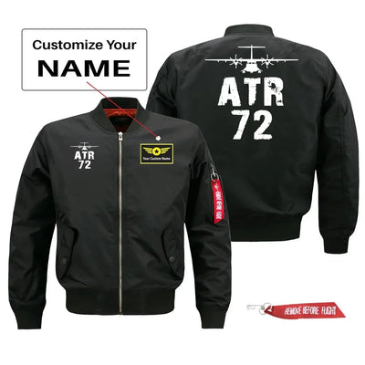 ATR 72 Silhouette & Pilot Jackets (Customizable) aviation design printed on comfortable shell with classic fit designed jacket.