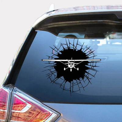 Cessna 172 Silhouette Car aviation design car sticker in weather-resistant vinyl.