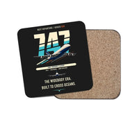 Thumbnail for Boeing 747-200B design on black 1 piece coaster