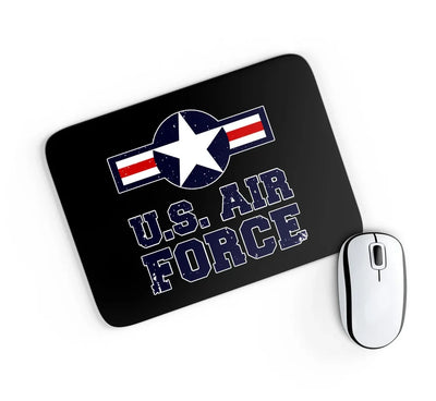 US Air Force aviation design on neoprene with anti-slip base mouse pad.