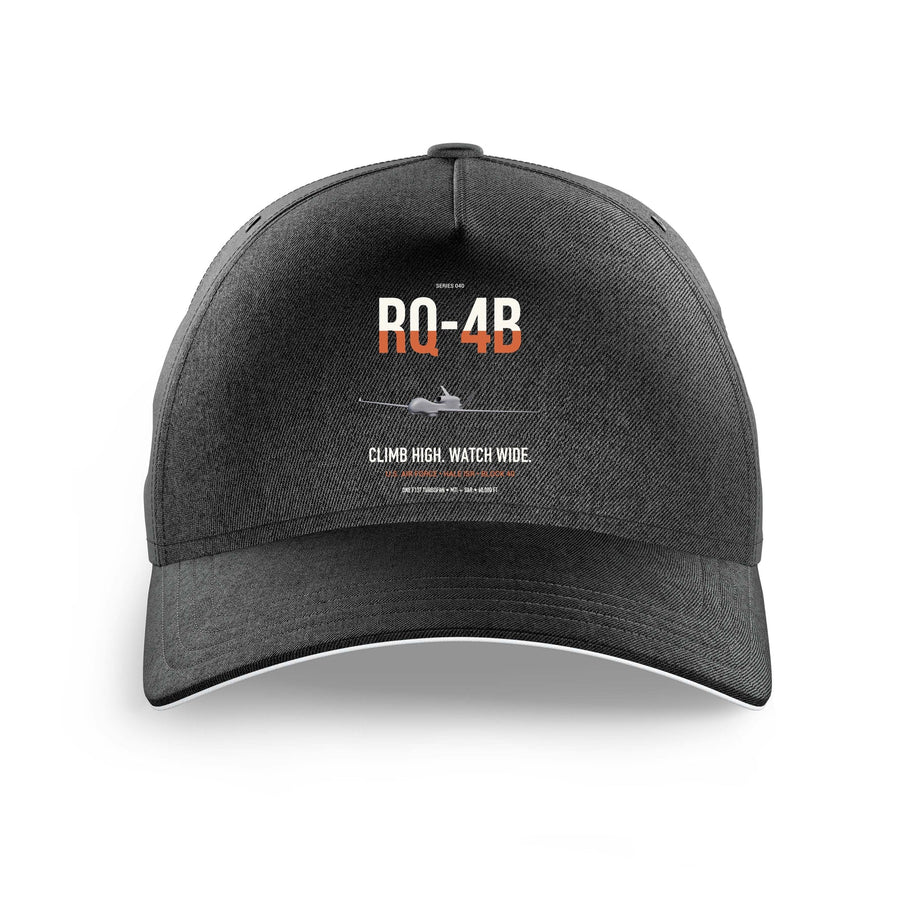 RQ-4B Global Hawk design on black printed hat
