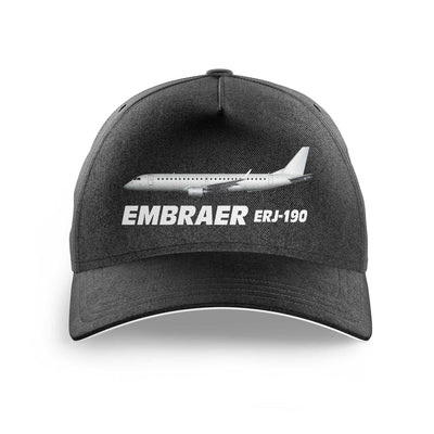 The Embraer ERJ-190 printed hat - black