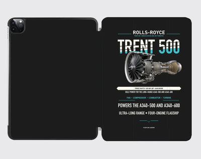 TRENT 500 design on black ipad tablet case
