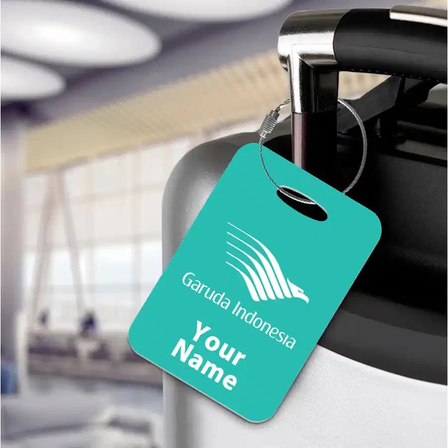 Garuda Indonesia Airlines aviation acrylic luggage tag in durable acrylic.