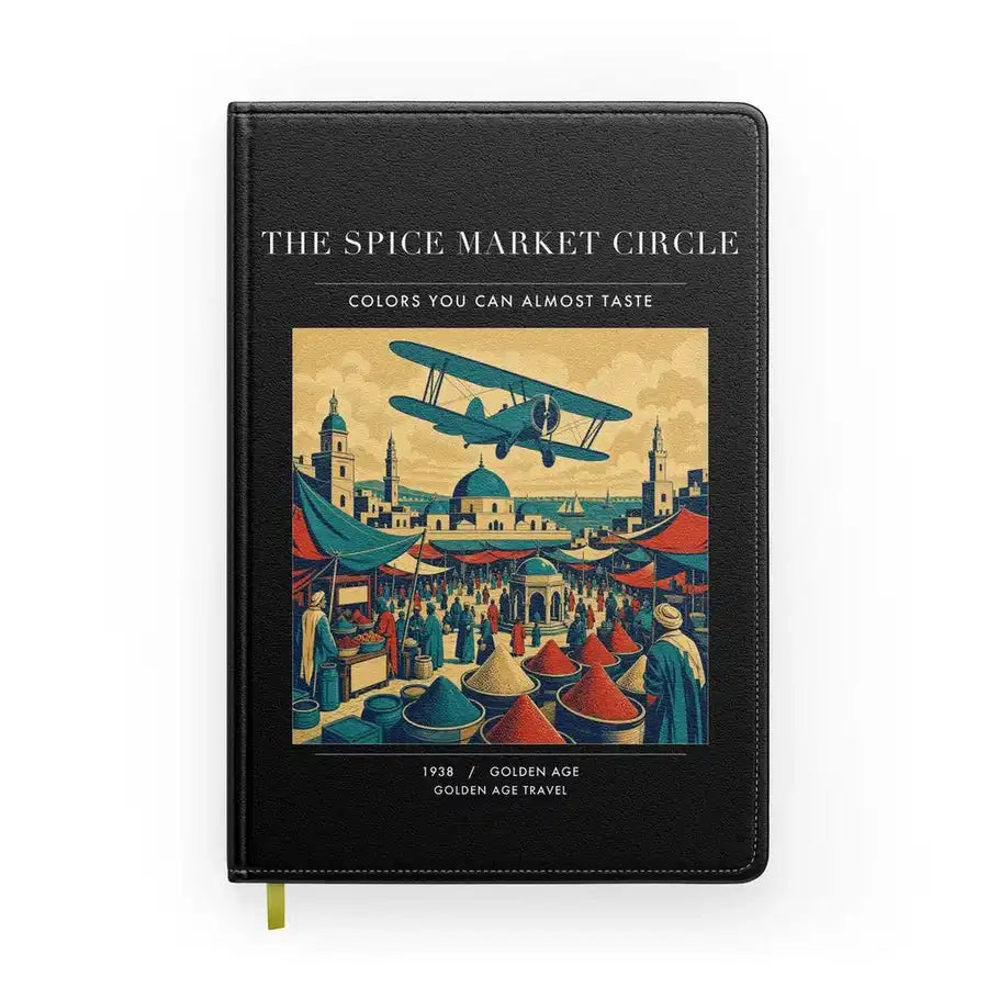 VINTAGE G4498 - The Spice Market Circle - Designed Notebooks design on black