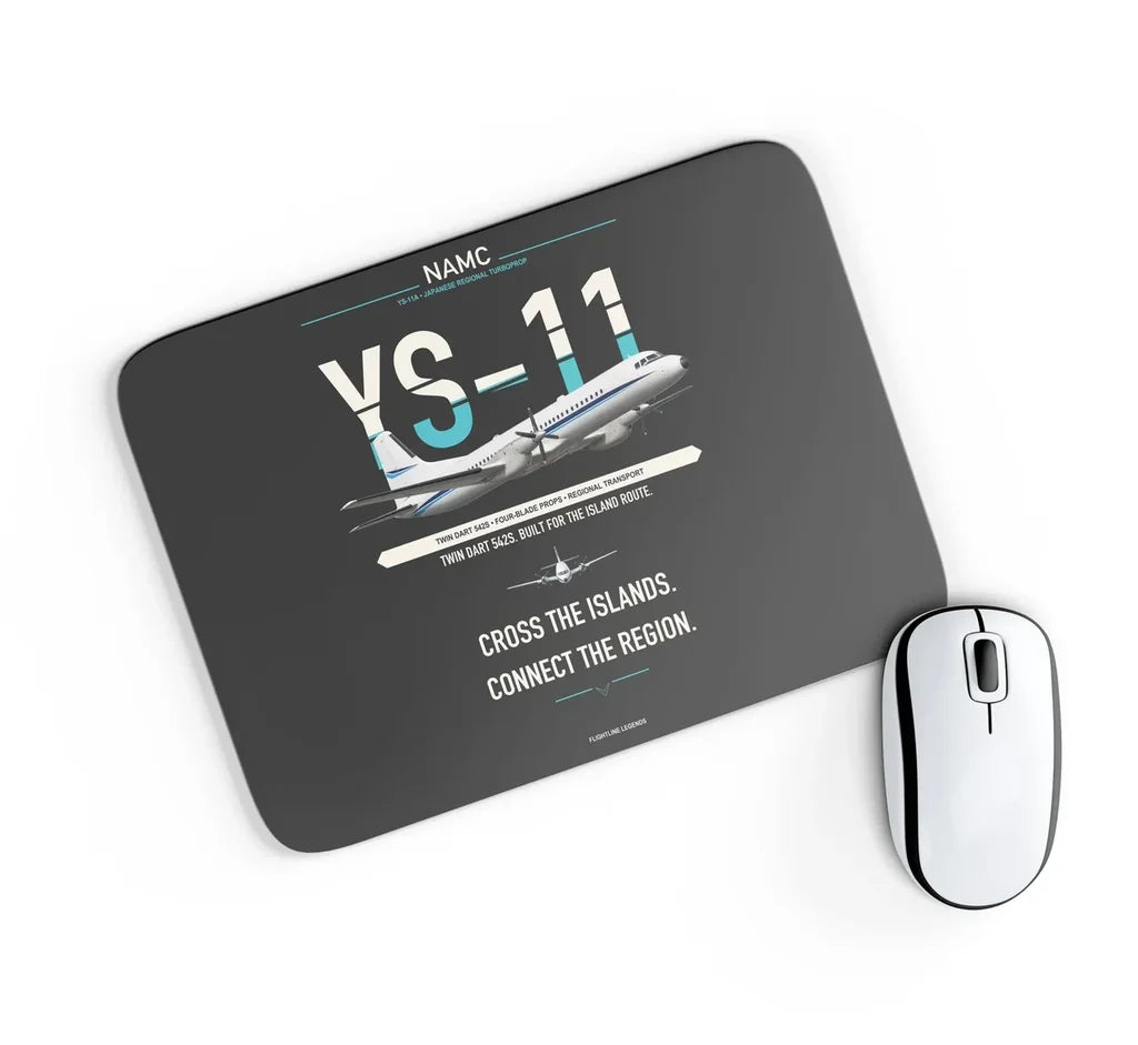 NAMC YS-11A design on black rectangle mouse pad
