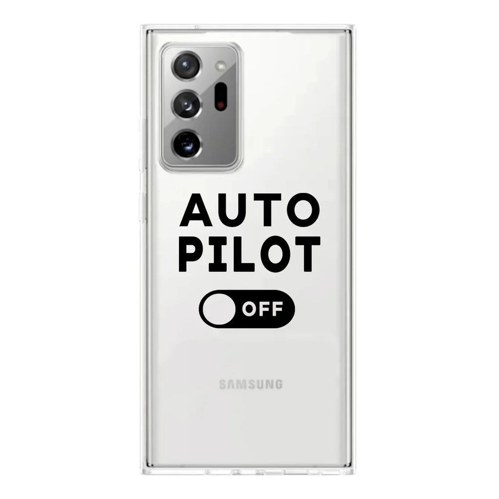 Auto Pilot Off Transparent Silicone Samsung Case