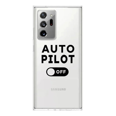 Auto Pilot Off Transparent Silicone Samsung Case