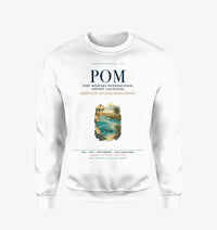 Thumbnail for Port Moresby International Airport (POM) design on white sweatshirt