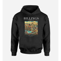 Thumbnail for BILLINGS - Poster - Premium Hoodie - Black