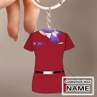 Thumbnail for Virgin Atlantic Uniform Acrylic Keychain aviation acrylic key chain in durable acrylic.