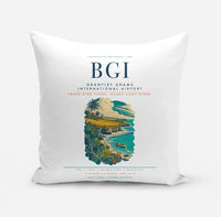 Thumbnail for Grantley Adams International Airport (BGI) design on white pillow