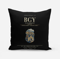 Thumbnail for Milan Bergamo Airport (BGY) design on black pillow