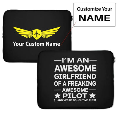I am an Awesome Girlfriend Laptop & aviation design on laptop & tablet case for laptop or tablet.