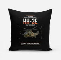 Thumbnail for Sikorsky HH-3E Jolly Green Giant design on black pillow