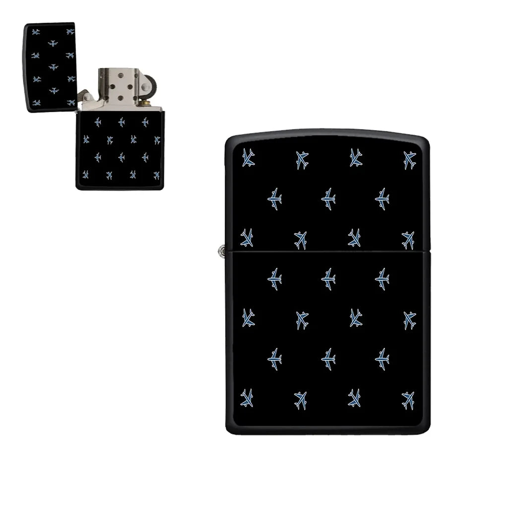 Nice Airplanes (Black) aviation metal lighter in premium metal alloy.