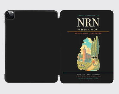 Weeze Airport (NRN) design on black ipad tablet case