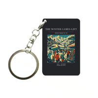 Thumbnail for VINTAGE G4130 - The Winter Games Lift - Designed Key Chain design on black