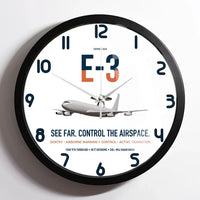 Thumbnail for E-3 Sentry AWACS design on white framed wall clock