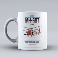 Thumbnail for Sikorsky MH-60T Jayhawk design on white ceramic mug, double-side print