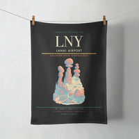 Thumbnail for Lanai Airport (LNY) design on black towel