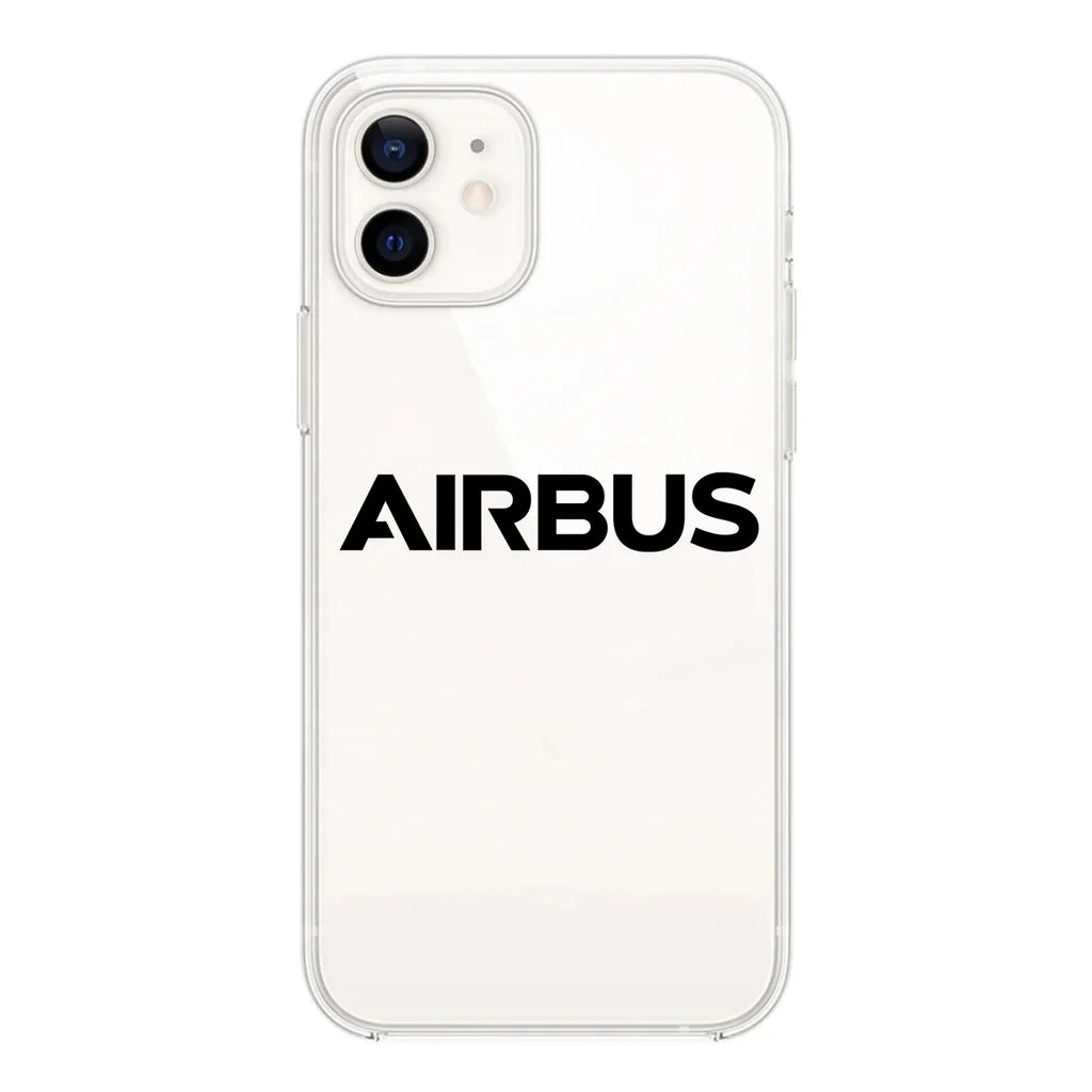 Airbus & Text Transparent Silicone aviation themed transparent iPhone case for iPhone.