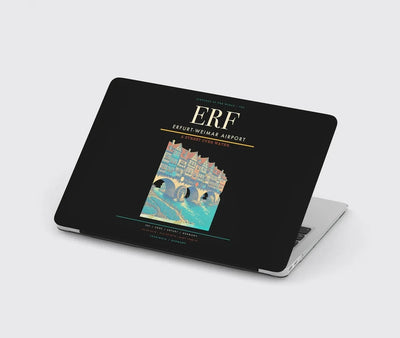 Erfurt-Weimar Airport (ERF) design on black MacBook case