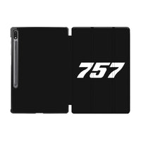 Thumbnail for Boeing 757 Flat Text aviation design on tablet case for Samsung tablet.