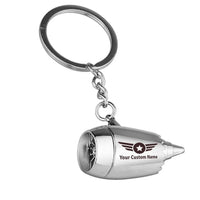 Thumbnail for Customisable Name Jet Engine Turbine Key Chain