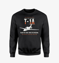 Thumbnail for T-1A Jayhawk Advanced Jet Trainer design on black sweatshirt