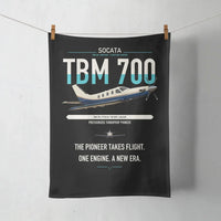 Thumbnail for Socata TBM 700 design on black towel