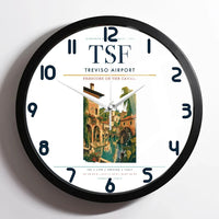 Thumbnail for Treviso Airport (TSF) design on white framed wall clock