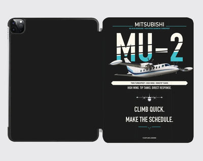 Mitsubishi MU-2B-60 Marquise design on black ipad tablet case