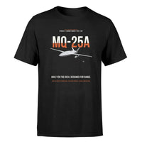 Thumbnail for MQ-25A STINGRAY design on black double-side t-shirt, single-side print