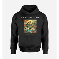 Thumbnail for GRAND ISLAND - Poster - Premium Hoodie - Black