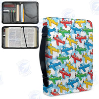 Thumbnail for Funny Airplanes aviation PU accessories bag in PU faux leather.
