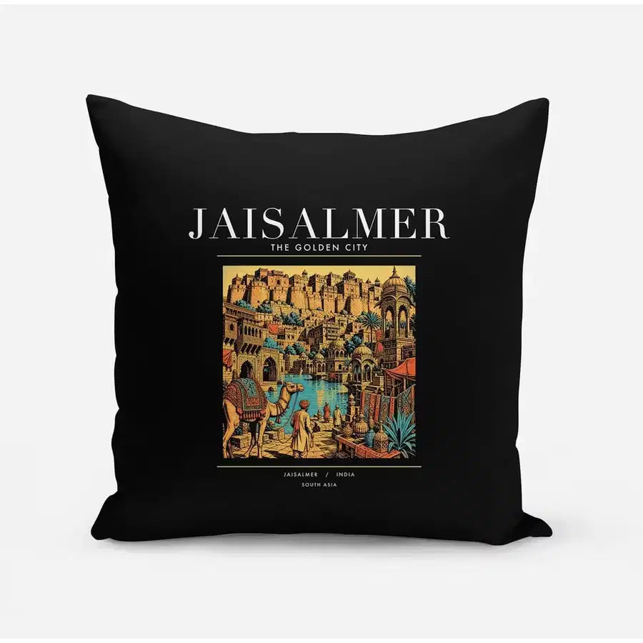 JAISALMER - Poster - Pillow - Black