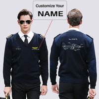 Thumbnail for How Planes Fly aviation design on premium wool blend wool pilot sweater.