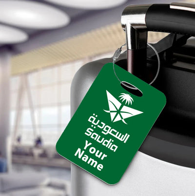 Saudi Arabian Airlines aviation design acrylic luggage tag, durable acrylic construction.