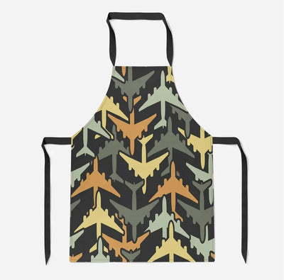 Volume 2 Super Colourful Airplanes aviation design on durable cotton blend kitchen apron.