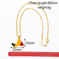Thumbnail for Mali Map Flag Necklace - view 2