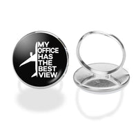 Thumbnail for My Office Has The Best View aviation ring in stainless steel.