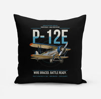 Thumbnail for Boeing P-12E design on black pillow