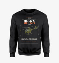 Thumbnail for Hughes OH-6A Cayuse design on black sweatshirt