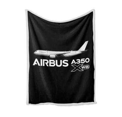 The Airbus A350 WXB Bed Blankets & aviation print on soft fleece blanket.