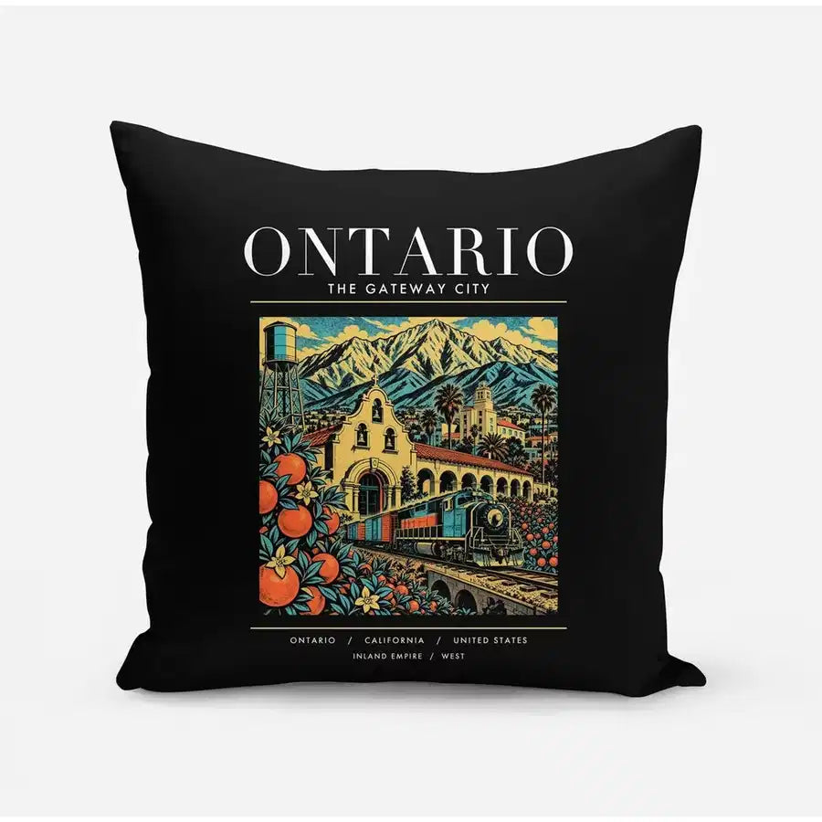 ONTARIO - Poster - Pillow - Black