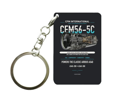 CFM56-5C Key Chain design on black key chain