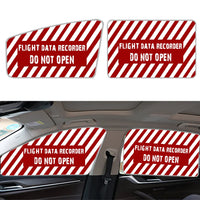 Thumbnail for Flight Data Recorder Car Sun Shade (Side window) aviation design on reflective polyester car side window sun shade.
