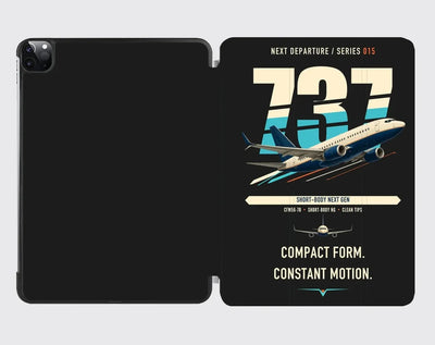 Boeing 737-700 NG design on black ipad tablet case