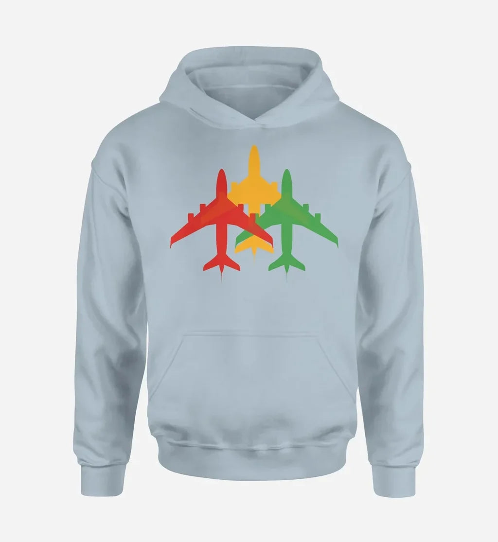 Colourful 3 Airplanes Hoodie - view 8